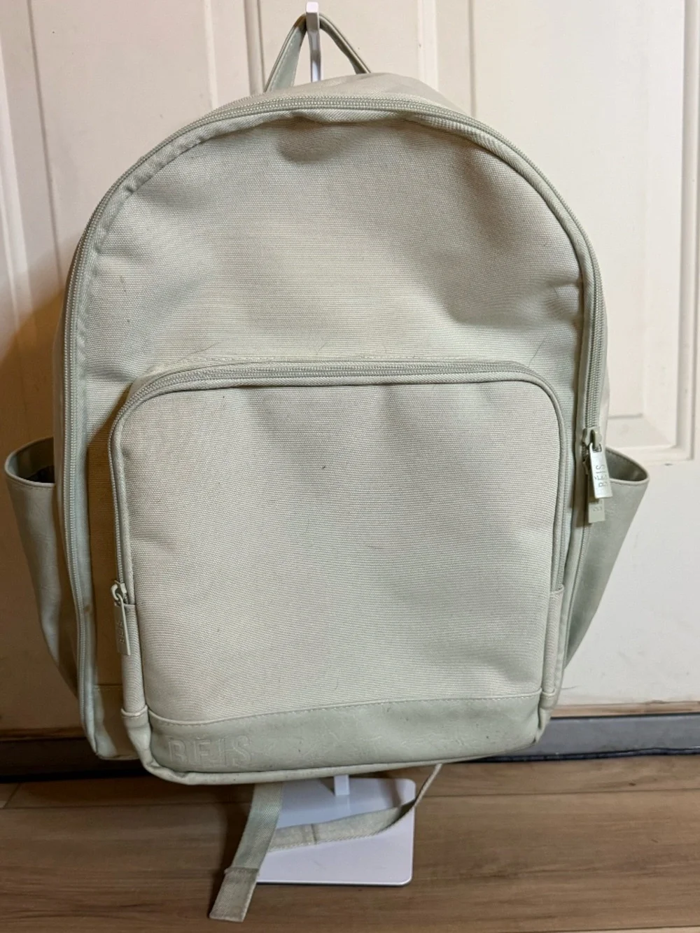 BEIS Backpack Pale Green Travel Laptop School Bag Neutral Everyday - Picture 1 of 9
